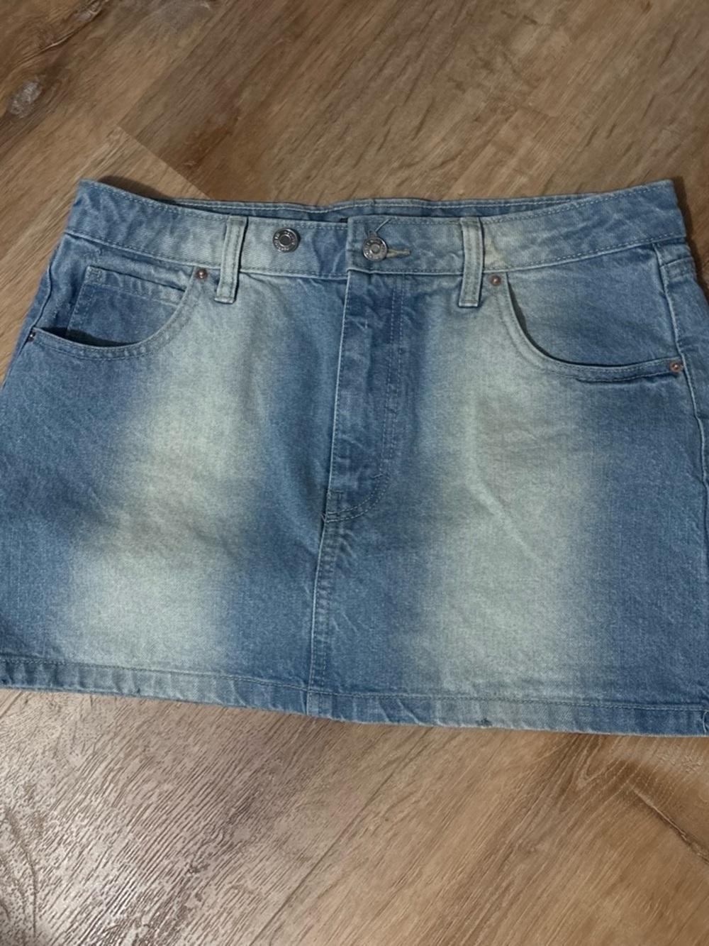 Wild Fable Light Blue Wash Denim Mini Skirt Size 10